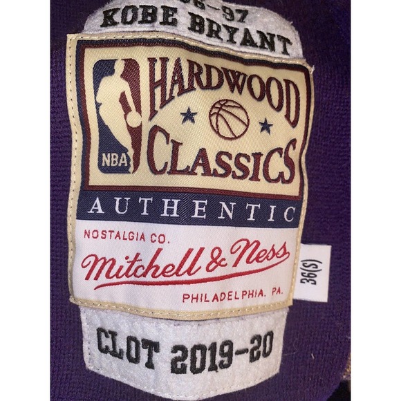 Clot x Mitchell & Ness 96/97 Knit Kobe Bryant Lakers Throwback Jersey Size Small - Picture 5 of 7